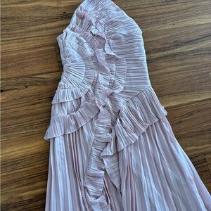Elegant Lavender Ruffled Women's Dress